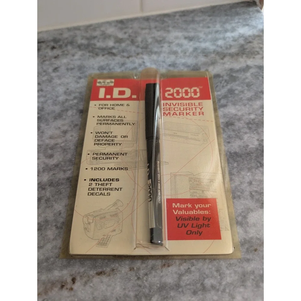 Ink Security Invisible Marking Kit Pen Sealed